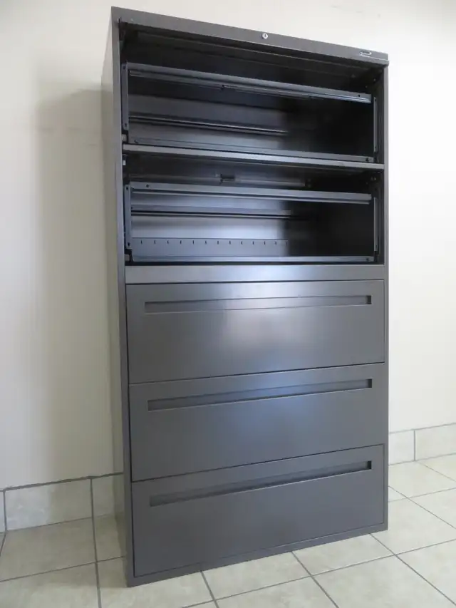 5 Drawers Lateral Metal Filing Cabinets, Lock and Key - Photo 2