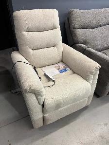 Sealy beige fabric power lift chair