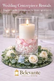 Elegant Candle Wedding Centerpieces for Rent - Photo 2