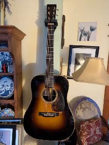 2023 PreWar Guitar Company Sunburst Herringbone Dreadnought