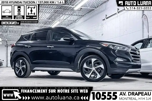 2018 HYUNDAI Tucson SE AWD/CARPLAY/TOIT PANO/CUIR/CAM/DEMARREUR