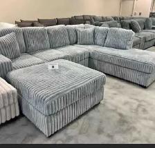 Brand new 6 seater corduroy sectional couch