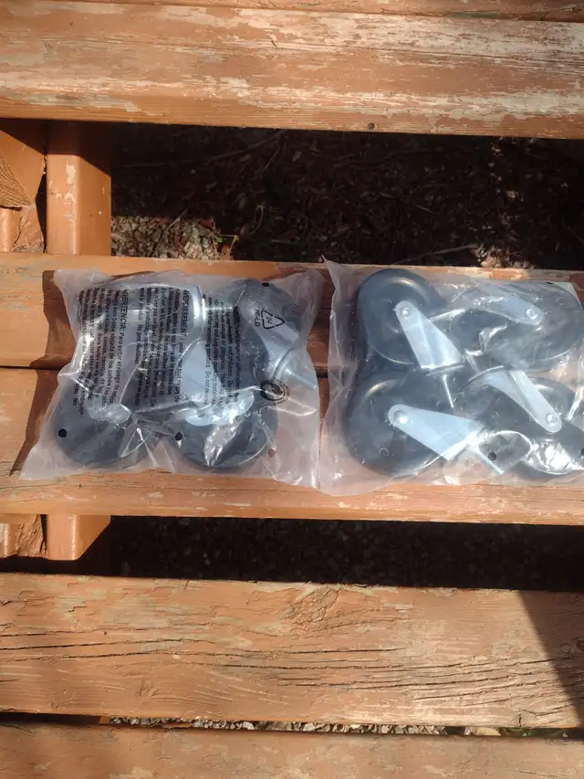 Two sets of 4 casters each set has 2 wheel locks 4' tall new - Photo 5