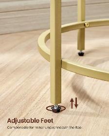 VASAGLE Gold Glass Side Table – Modern Accent Table - Photo 8