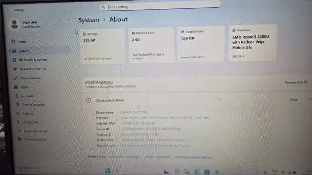 ASUS 15.6' LAPTOP – RYZEN 3 – 12GB RAM – 256GB SSD – WINDOWS 11 - Photo 5