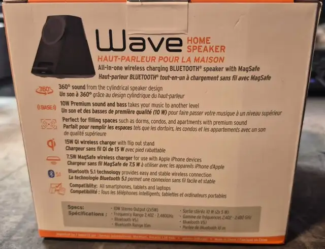 BLUETOOTH SPEAKER   MAGSAFE & QI WIRELESS CHARGER – SEALED – $30 - Photo 5