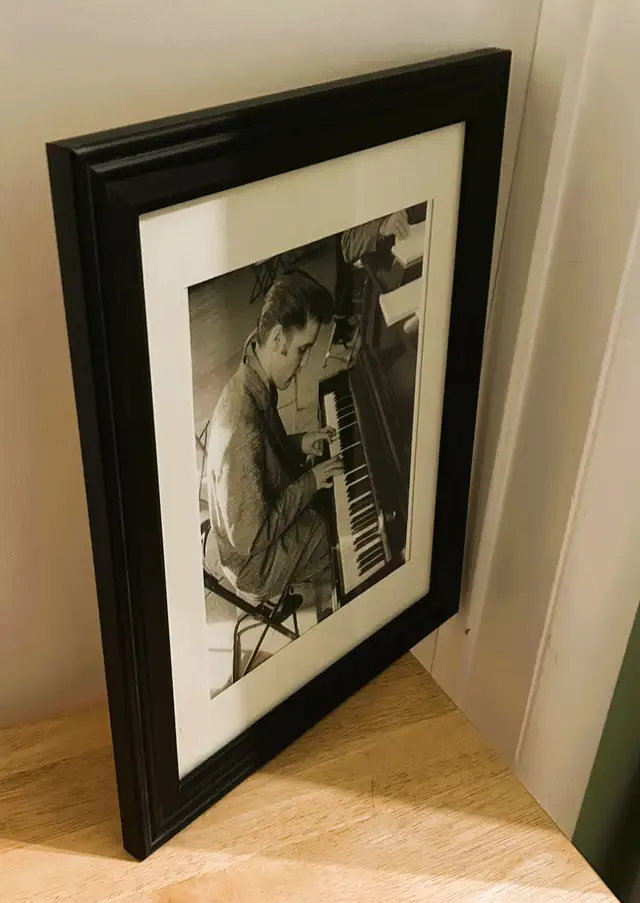 Elvis Presley Glass Framed ‘At the Piano’ Wall Art - Photo 2