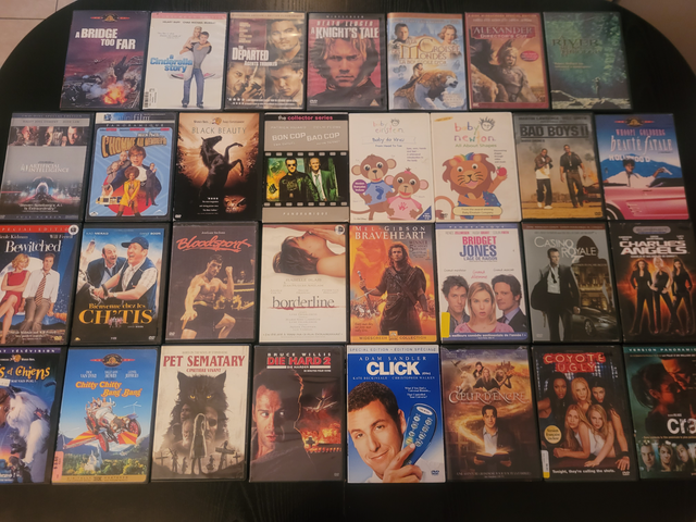 208 DVD DE TOUTES SORTES POUR TOUT LES GOUTS! (5 SACS)