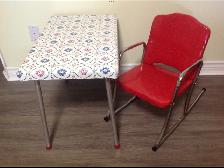 Vintage Child’s Table and Rocking Chair