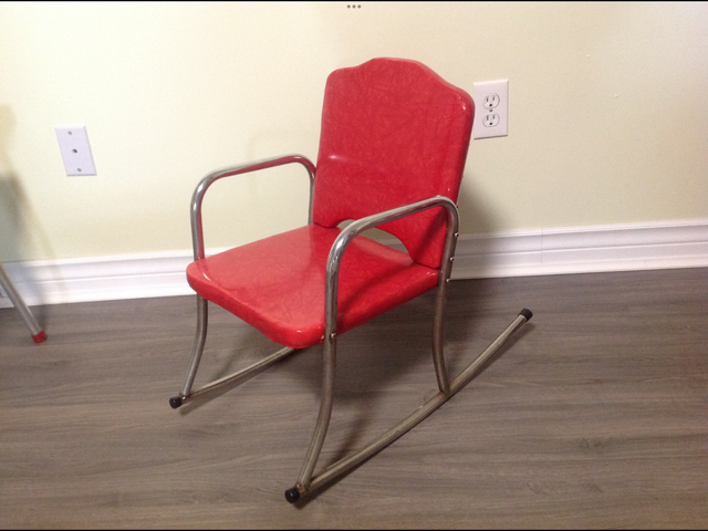 Vintage Child’s Table and Rocking Chair - Photo 2