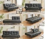 SOFA BED SPLIT BACK SEAT MEMORY FOAM CUSHION ADJUSTABLE ARMS.