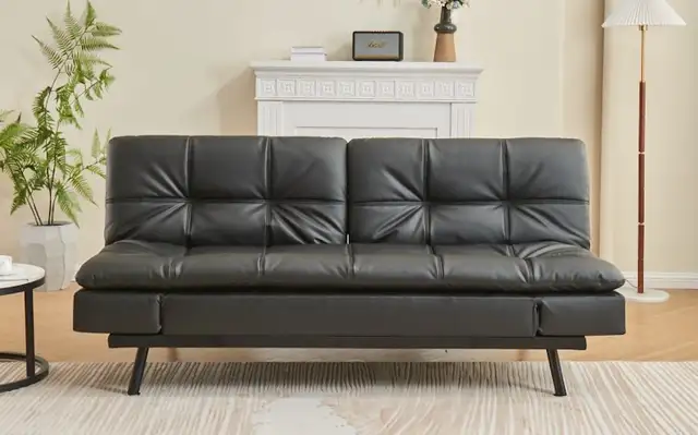 SOFA BED SPLIT BACK SEAT MEMORY FOAM CUSHION ADJUSTABLE ARMS. - Photo 7