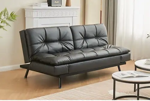 SOFA BED SPLIT BACK SEAT MEMORY FOAM CUSHION ADJUSTABLE ARMS. - Photo 8