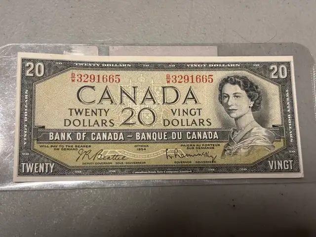 1954 Bank of Canada $20.  $40 - Photo 2