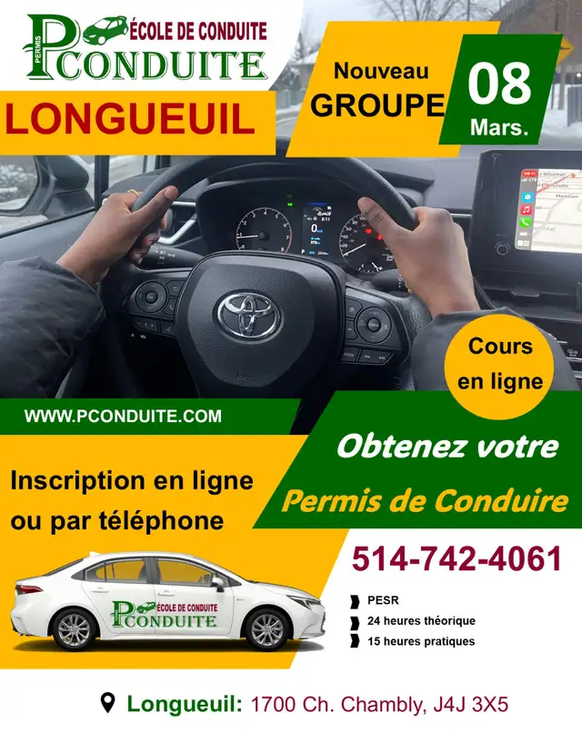 ECOLE DE CONDUITE A LONGUEUIL