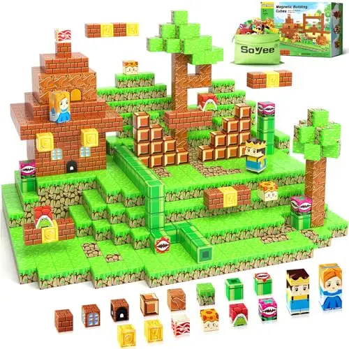 (New)108PCS Magnetic Blocks Building Toys - 1' Build Mine Magnet