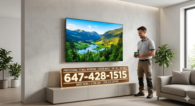 Safe & Secure TV Mounting | Any Size, Any Wall Call 647-428-1515
