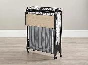 JAY-BE FOLDING BED WITH 4' AIRFLOW FIBRE MATTRESS MADE IN UK.