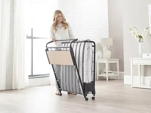 JAY-BE FOLDING BED WITH 4' AIRFLOW FIBRE MATTRESS MADE IN UK. - Photo 4