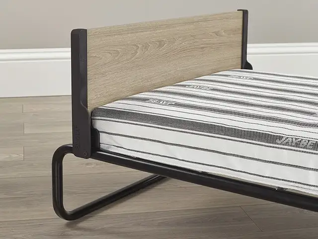 JAY-BE FOLDING BED WITH 4' AIRFLOW FIBRE MATTRESS MADE IN UK. - Photo 8