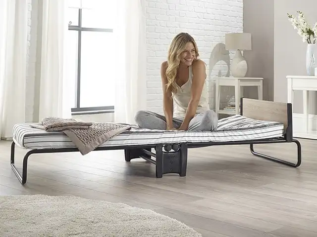 JAY-BE FOLDING BED WITH 4' AIRFLOW FIBRE MATTRESS MADE IN UK. - Photo 9