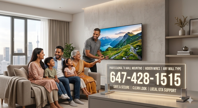 SAME DAY TV MOUNTING & WIRE HIDING | GTA | 647-428-1515