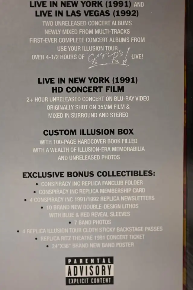 Guns N’ Roses Use Your Illusion CD and Blu-ray box sets NEW - Photo 4
