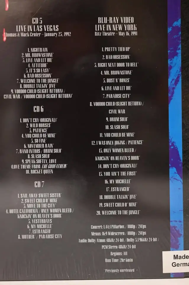 Guns N’ Roses Use Your Illusion CD and Blu-ray box sets NEW - Photo 8