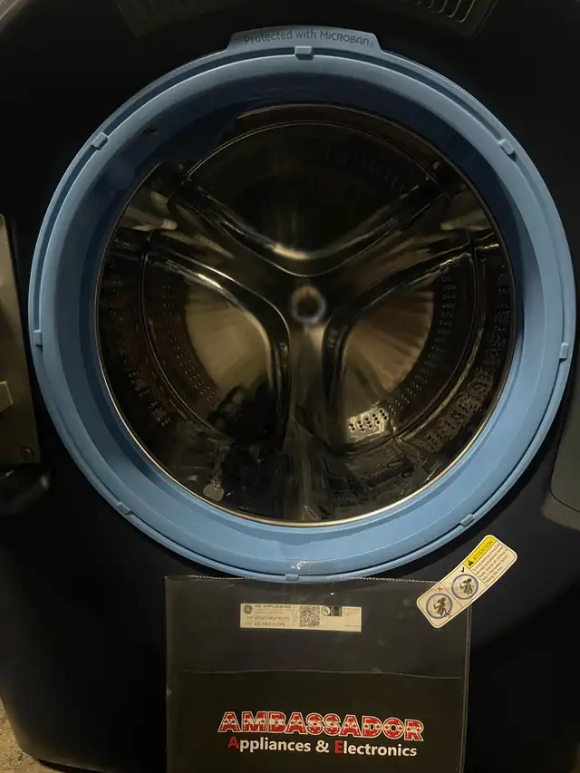 NEW GE Front Load Washer (Sapphire Blue) Stackable (5.5 Cu.Ft) - Photo 3