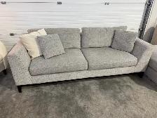 Oversized chevron patterned sofa grey or white