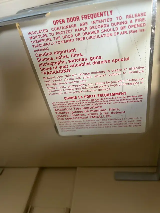 GUARDEX FIREPROOF SAFE- VERTICAL FILE UL RATED 1 HOUR $200OBO - Photo 5