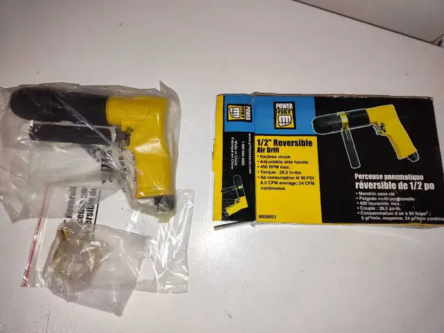 40obo 1/2' air drill powerfist keyless chuck