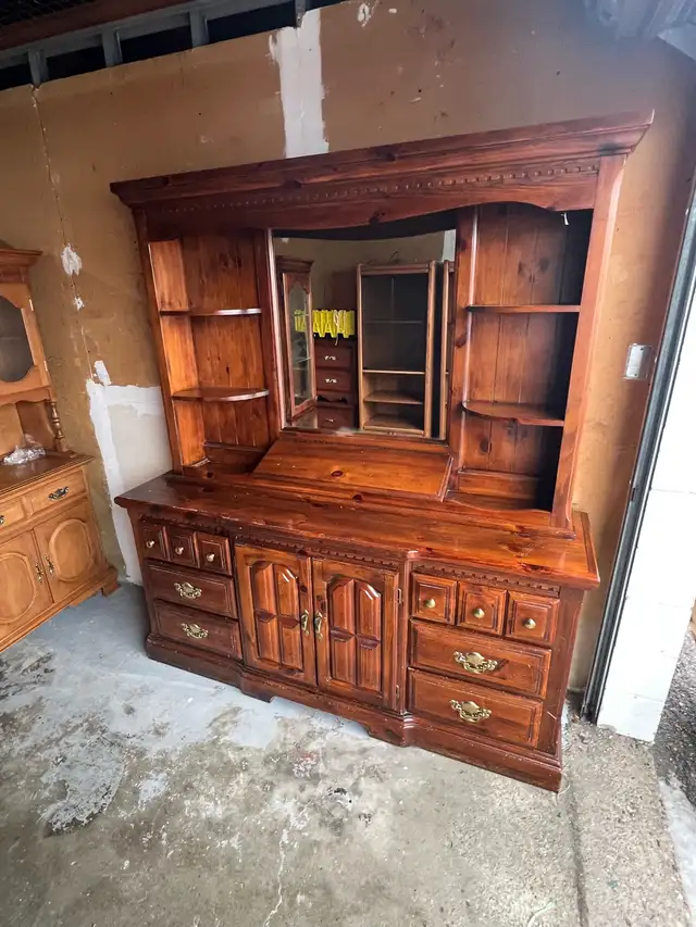 Free delivery used Solid Wood Hutch and Dresser