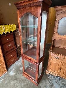 Free delivery used Wooden Curio Display Cabinet - Photo 4