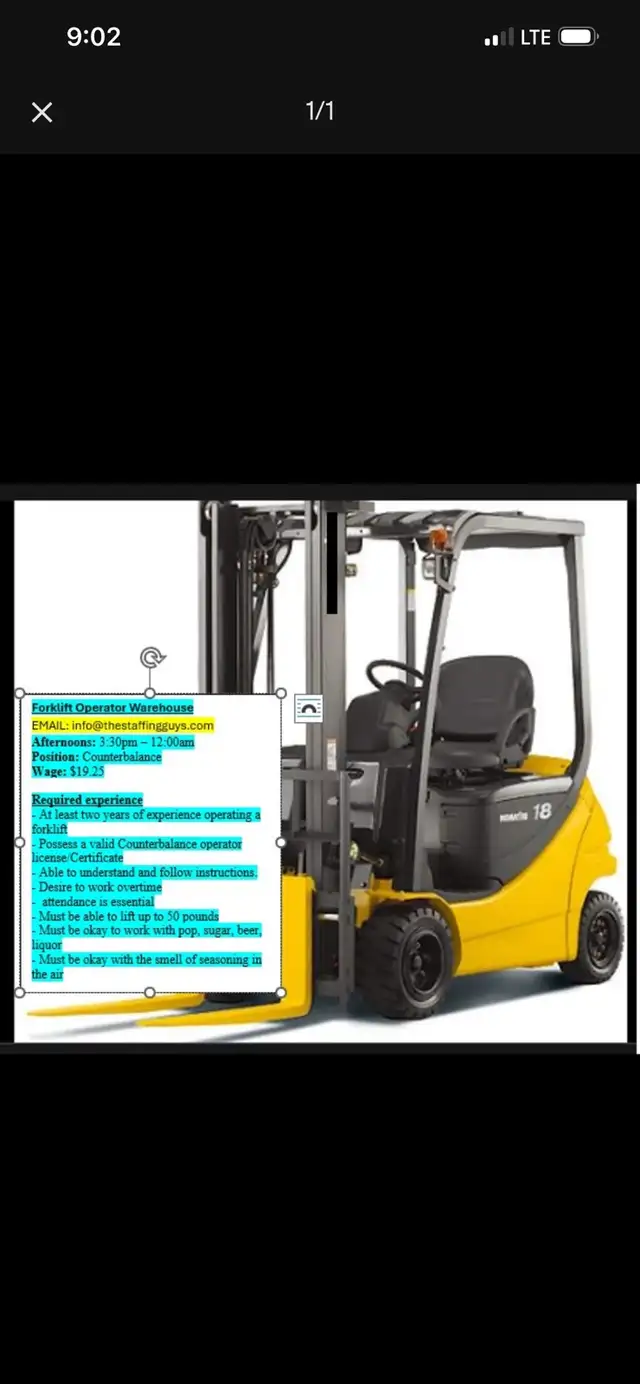 Forklift Operator
