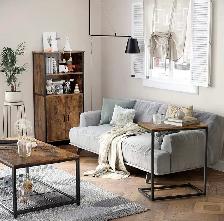 VASAGLE C-Shaped Side Table – Rustic Brown - Photo 7