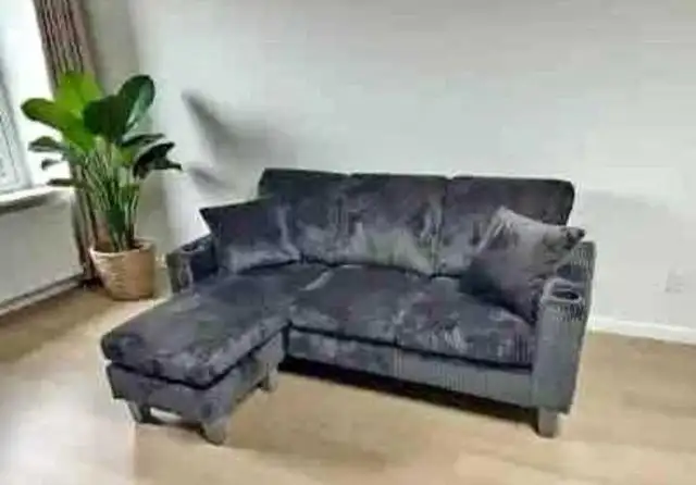 Brand new 3 seater corduroy sectional couch