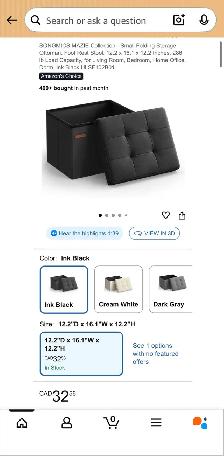 SONGMICS Foldable Storage Ottoman – Linen Look (32L Capacity) - Photo 7