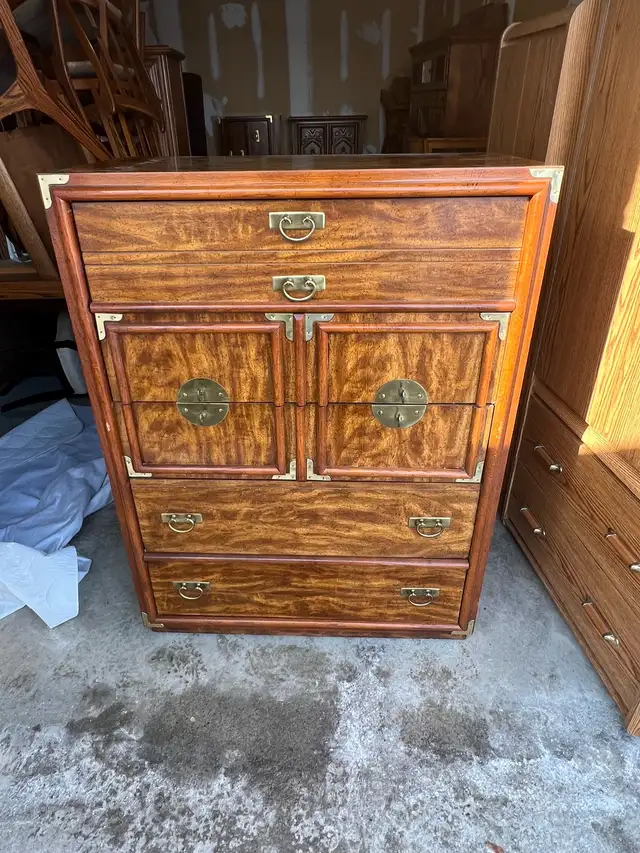 Free delivery used Vintage Oriental Style Dresser Chest - Photo 3