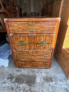 Free delivery used Vintage Oriental Style Dresser Chest - Photo 3