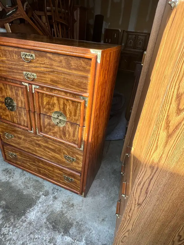 Free delivery used Vintage Oriental Style Dresser Chest - Photo 5