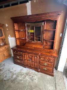 Free delivery used Solid Wood Hutch and Dresser