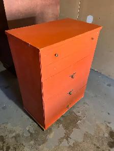 Free delivery used Orange 4-Drawer Dresser - Photo 3