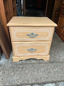 Free delivery Used Light Wood Nightstand with Drawers