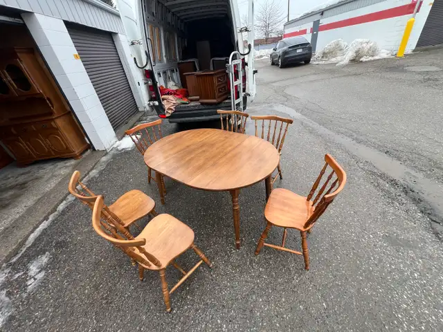 Free delivery Wooden Dining Table with 6 Chairs - Photo 5
