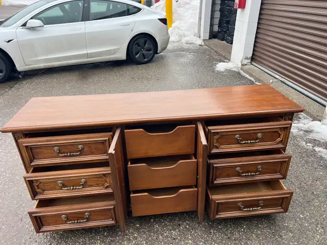 Free delivery used Vintage Wooden Dresser - Photo 7