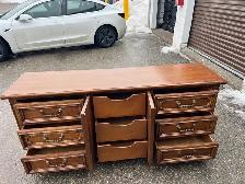 Free delivery used Vintage Wooden Dresser - Photo 7