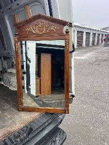 Free delivery used Ornate Wooden Framed Wall Mirror