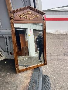 Free delivery used Ornate Wooden Framed Wall Mirror - Photo 2