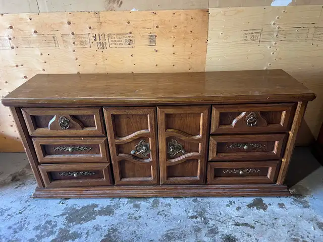 Free delivery used antique Wooden Dresser - Photo 2